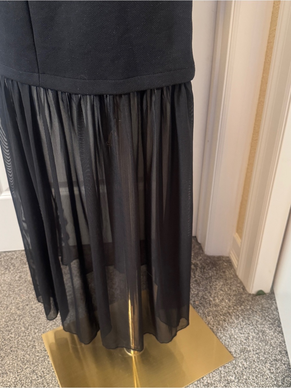 Anthropologie Black Backless Halter Gown - Picture 6 of 13